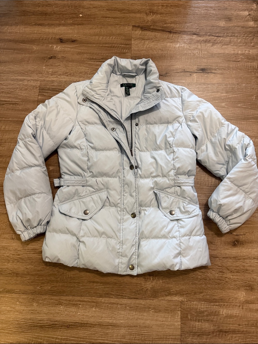Lauren Ralph Lauren down Quilted Puffer Jacket light blue